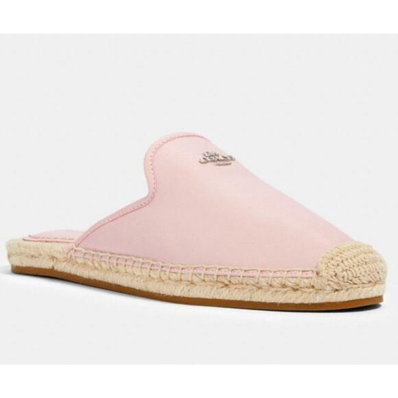 COACH Caley Leather Espadrilles Pink 7.5 NEW - Picture 1 of 8
